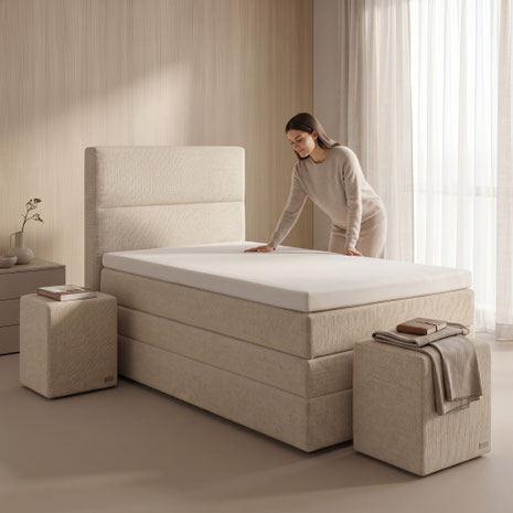 Wer ein Bett 100x200 kaufen möchte, findet platzsparenden Komfort, passende Matratzen und Boxspringbetten von WELCON für kleine Räume.