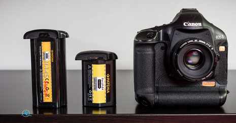 Akkutyp LP-E4 für Canon 1D/s Mark-III im Vergleich zum NP-E3 von der 1D/s Mark-II