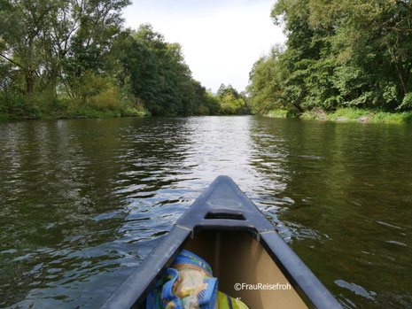 Kajak auf der Saale