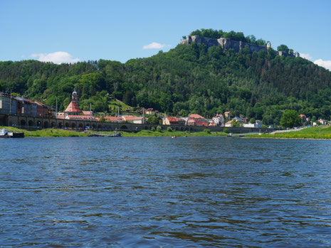Auf der Elbe geht es zurück nach Wehlen