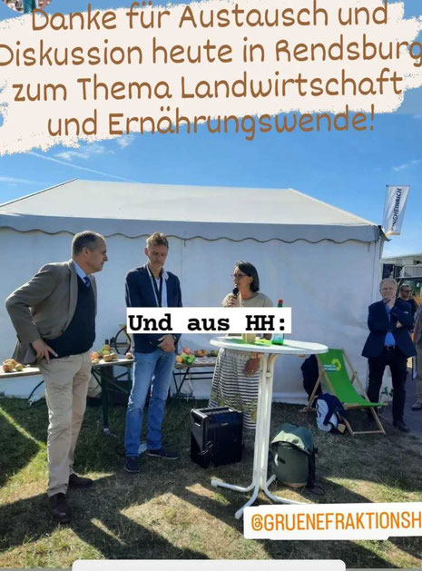Landwirtschaftsminister Werner Schwarz und Dirk Kock-Rohwer (MdL) und aus HH:  Andrea Nunne