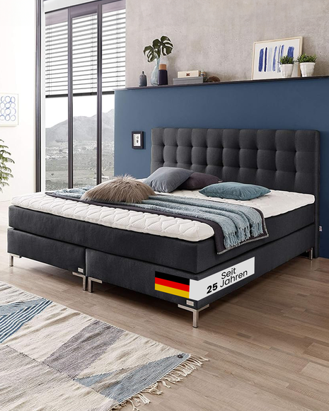 Hohe Boxspringbetten verbinden Komfort mit zeitlosem Stil. Erleichtern Sie den Alltag mit bequemer Einstiegshöhe, individueller Anpassung und hochwertiger Qualität.