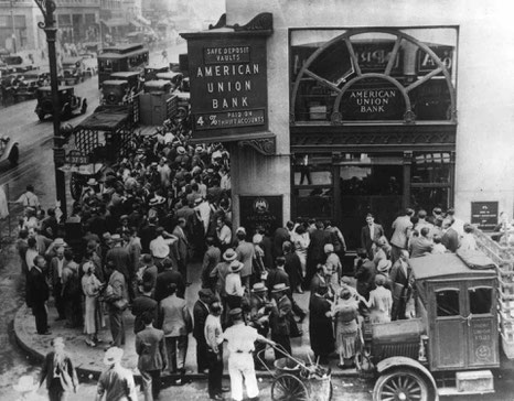 Panic in New Yorker Bank 1929