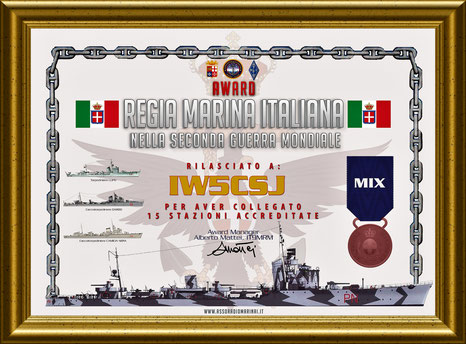 Award Regia Marina nella seconda guerra mondiale