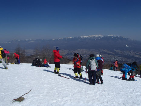 入笠山　登山　ガイド　スノーシュー　ツアー