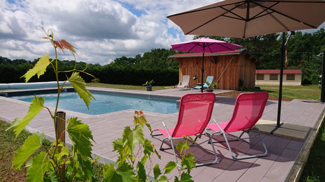 Piscine privative Gîte Petit Maine