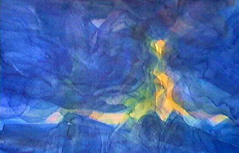 'ABENDLICHT', Aquarell, 2005, ©Johann Wolfgang Busch