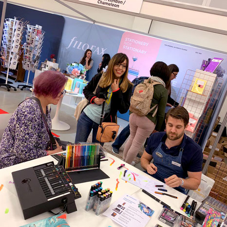 Chameleon Art Products vendor booth at Plannercon Europe 2019