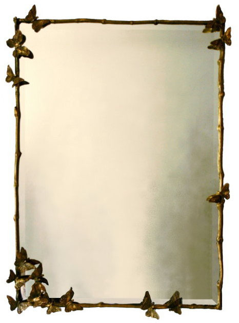 Bronze frame, mirror, 125 x 82 cm