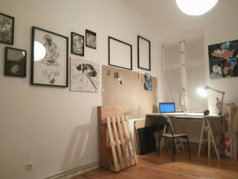 studio, artwork, painting, drawing, creative, working space, berlin, artist