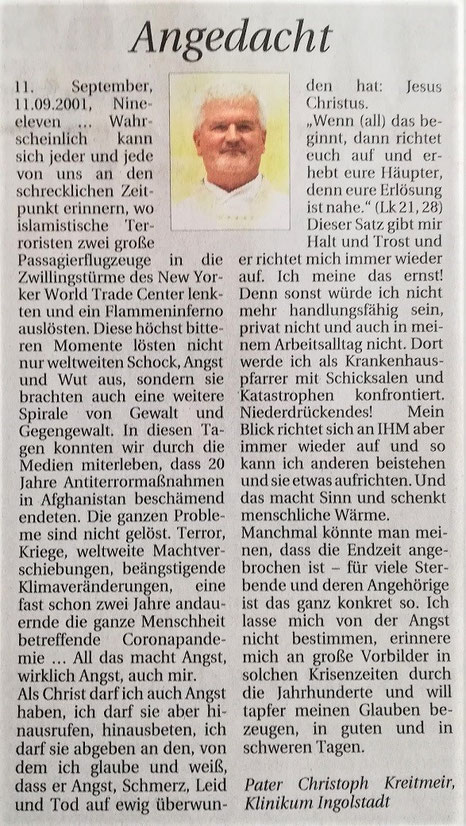 Donaukurier, 11.+12.09.21, S. 32