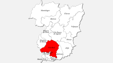 Localização do concelho de Vila Real no distrito de Vila Real