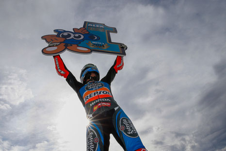Moto3 - Alex Marquez feiert seinen WM-Titel in Valencia 2014.