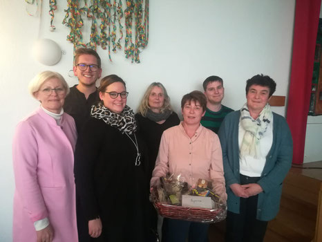 Evelyne Schumacher, Matthias Beer, Monika Schneider, Silvia Schmitz-Metzler, Susanne Schneider, Philipp Hein, Wilma Ney (v.l.n.r.)