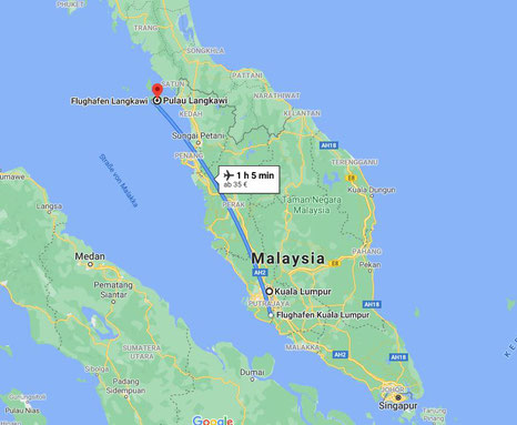 Reiseroute Malaysia