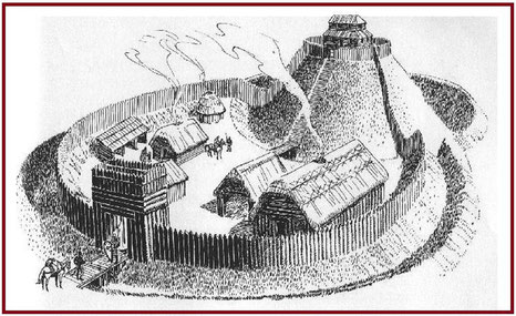 A Norman motte and bailey castle