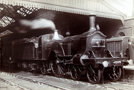 An express steam locomotive of the Great Northern railway