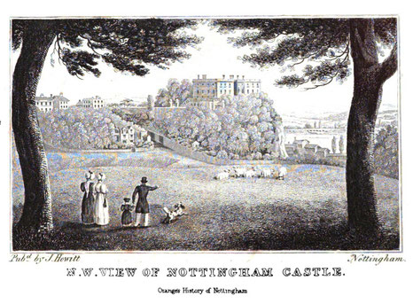 Nottingham Castle Ducal Palace in 1840