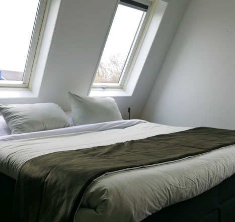 Schlafzimmer im Hotel Koegerstaete, Texel