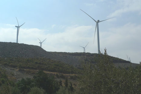 Windgeneratoren am Musa Dagi