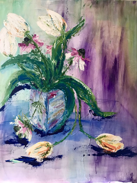 "ohne Titel", Acryl auf Leinwand, 80x100 cm , BNR 394