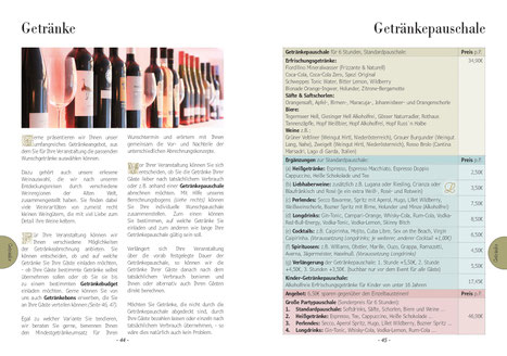 Eventlocation München Getränkekarte Bierpreise Weinkarte