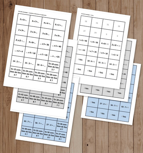 MHM Méthode heuristique Maths Mathématiques cycle2 cycle3 CE2 CM1 Enveloppes de multiplication