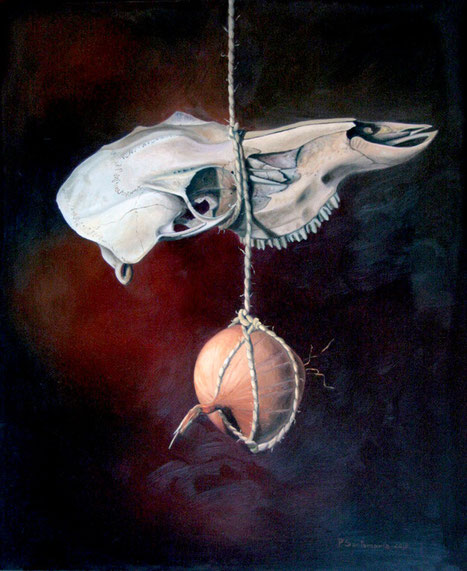 Hambre (Homenaje a Miguel Hernández) 2010, óleo sobre lienzo 73X60 cm