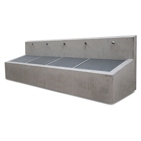 Schuhwaschanlage Oberflur Rückwand