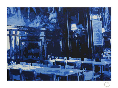 Restaurant Basel blue tones