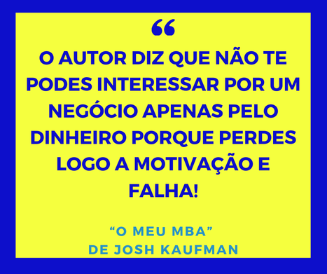 “O meu MBA” de Josh Kaufman