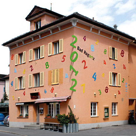 Bad Ragartz site-specific installation by Paolo Grassi at the 5th International Triennial of Sculpture, Switzerland, From "0" to Infinity project