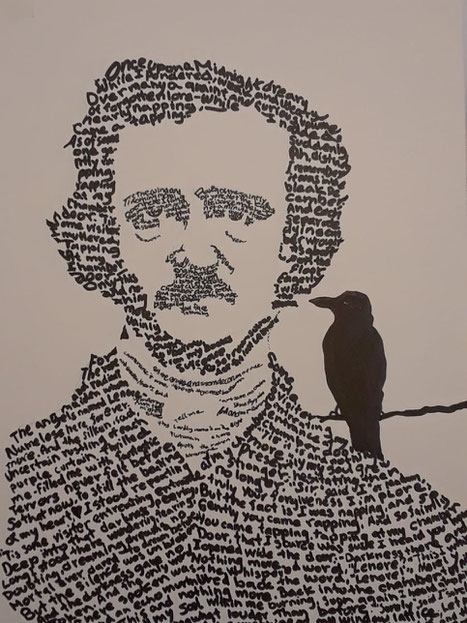 Portrait of Edgar Allan Poe by Edgar Moctezuma.