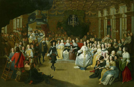 Gemälde, Hieronymus Janssen, "Charles II Dancing at a Ball at Court"
