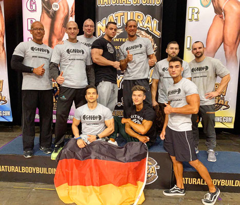 Team Germany bei der INBA/PNBA Natural Olympia 2019 in Las Vegas
