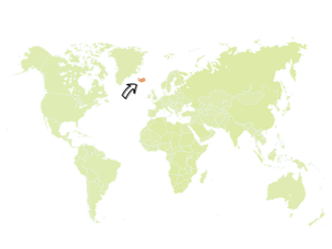 Island Welt Karte