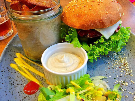vegan burger balans bistro bratislava slovakia