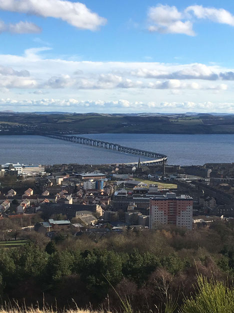 Panoramablick von Dundee Law Viewpoint