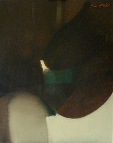 Intense zachte gloed  -  Olieverf op doek  80 x 100 cm 