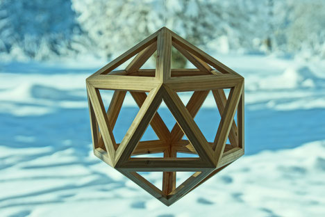 icosaèdre bois 