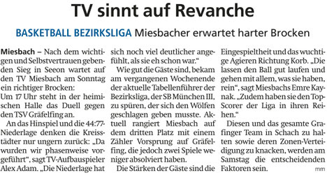 Artikel im Miesbacher Merkur am 23. Januar 2026 - Zum Vergrößern klicken
