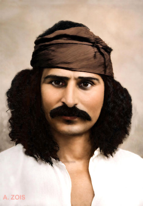 Late 1922 Bombay - Meher Baba. Image rendered by Anthony Zois. BP