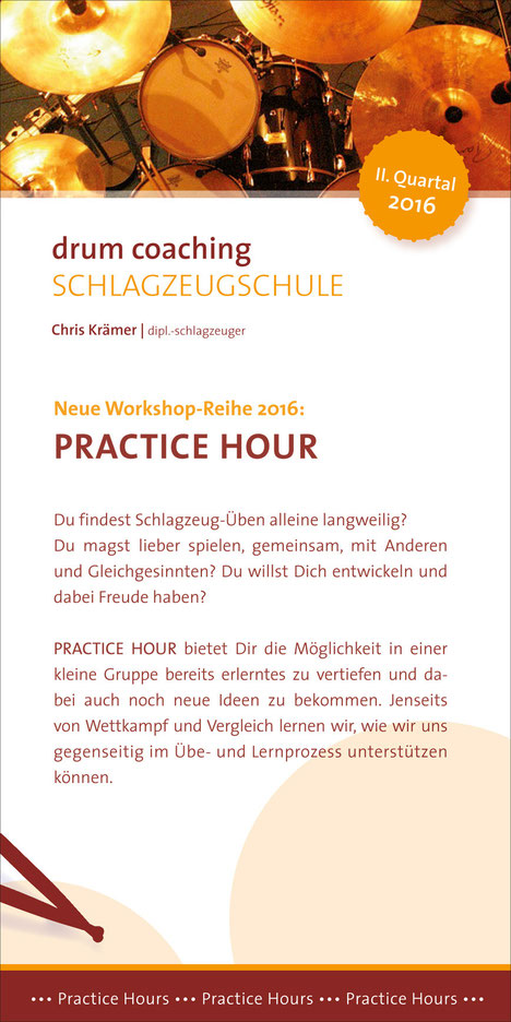 Workshop Practice Hour Schlagzeugschule Drum Coaching Leverkusen Chris Krämer www.drum-coaching.com