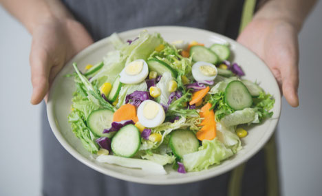 Minimalist Biohacker Salad Bowl Vegetables