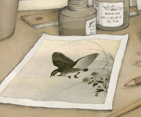 un oiseau. Dessin de Timeliot