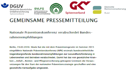 Das Präventionsgesetz PrävG - Arbeitslosenverband Mecklenburg-Vorpommern e.V.