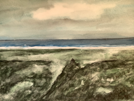 Felsige Küste mit Brandung / Kanada (36 x 48 cm)