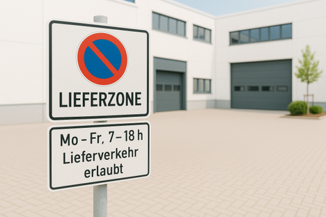 Schilder Lieferzone