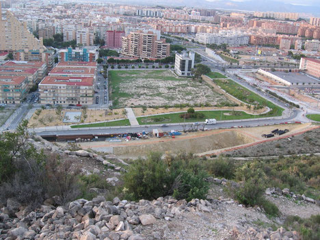 Vista parcial del campo de los Almendros