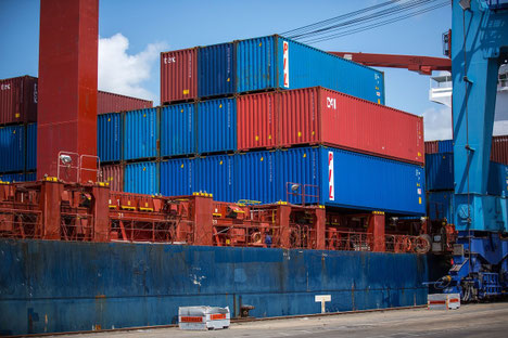Container ship representing logistics executive search in China.